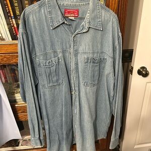 Marlboro blue jean shirt